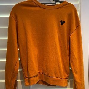 mustard mickey sweatshirt